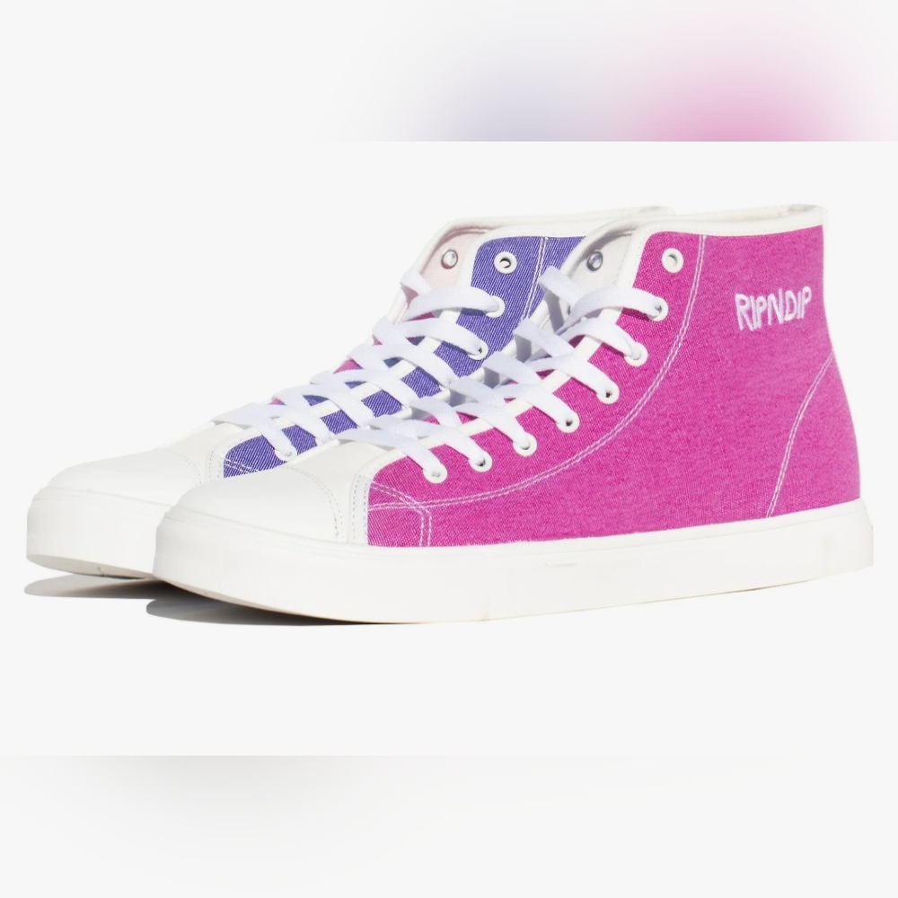 Lord Nermal High Top Shoes UV Reactive  Color Changing Size 8 Men Or 9 Women NIB